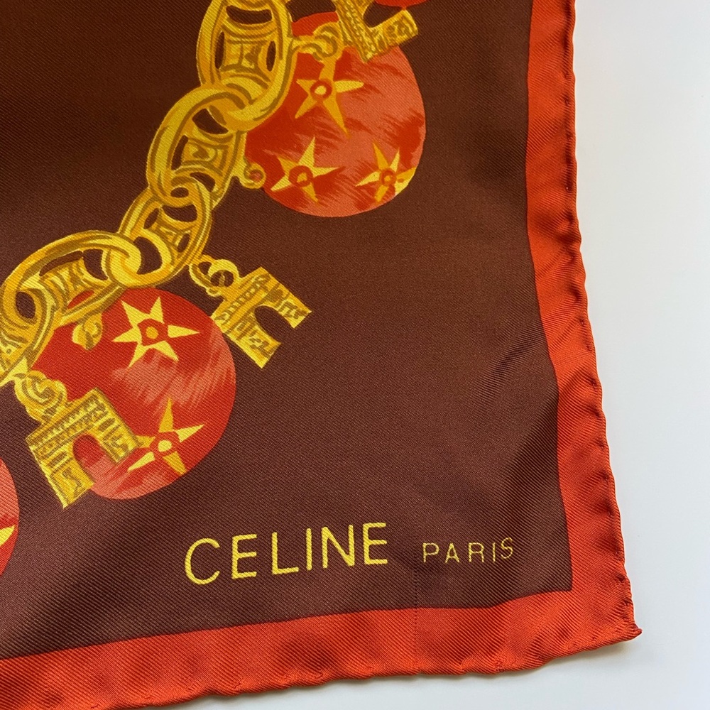 Celine silk scarf, jewelry motif - Picture 4 of 5